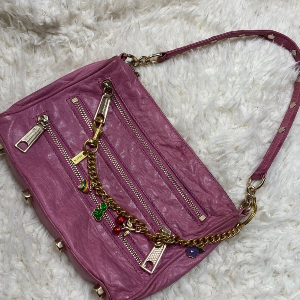 Rebecca Minkoff Pink Shoulder Bag with Gold Chain